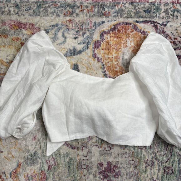 Faithfull The Brand Eva Tie Linen Top - Picture 6 of 6